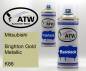 Preview: Mitsubishi, Brighton Gold Metallic, K86: 400ml Sprühdose + 400ml Klarlack - Set, von ATW Autoteile West.